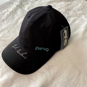 Ping NEW 110 Flexfit Teck Black Golf Hat Moisture Wicking Cap Adjustable